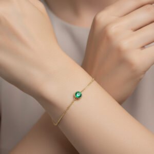 Emerald bracelet (4mm Natural Emerald | 7 inches | 2gm)